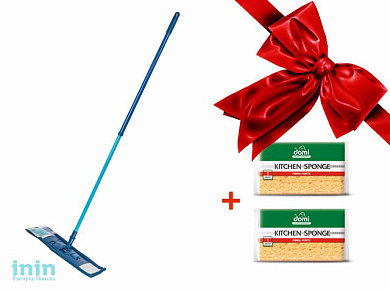 Швабра для пола, Румба (43-391011), PERFECTO LINEA + Губка кухонная 2 уп. (4137DI) (Промо)