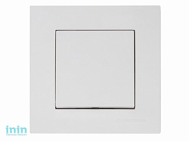 Выключатель двухполюсный (скрытый, винт. зажим) белый, RITA, MUTLUSAN (10 A, 250 V, IP 20)