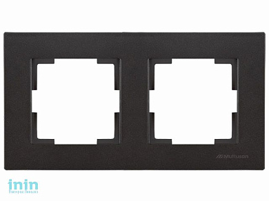 Рамка 2-ая горизонтальная черная, RITA, MUTLUSAN