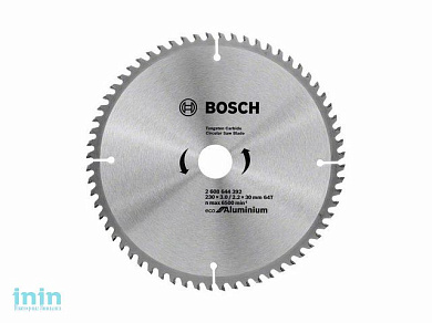 Диск пильный 230х30 мм 64 зуб. универсальный MULTIMATERIAL ECO BOSCH (твердоспл. зуб)