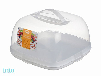 Тортница с защелками (белый) (IDEA)