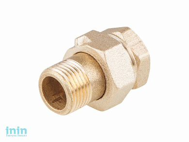 Американка прямая 1" (сгон латунный), Цветлит (Сгон прямой латунный)