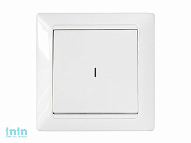 Выключатель 1 клав. (cкрытый, 10А) со световой индикацией, белый, Стиль, BYLECTRICA (Гарантийный срок:24 месяца)
