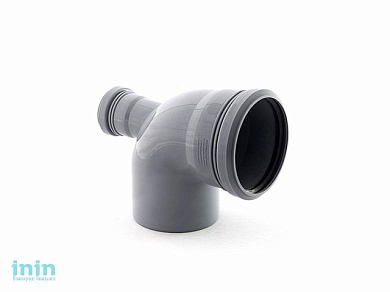 Колено для внутренней канализации  110/50х87 вых.тыл. РосТурПласт (Отвод 110х90 назад 50)