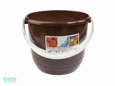 Ведро Practic (Практик) 12 л, шоколадный, BEROSSI (Изделие из пластмассы. Литраж 12 л)