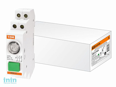 Выключатель кнопочный с индикацией ВКИ-47 зеленый (LED) 2НО,1НЗ AC/DC TDM