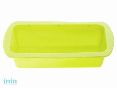Форма для выпечки, силиконовая, прямоугольная, 27 х 13.5 х 6 см, зеленая, PERFECTO LINEA