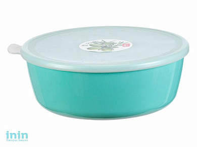 Миска ПРОВАНС  2,5л с крышкой (аквамарин) (аквамарин) (IDEA)