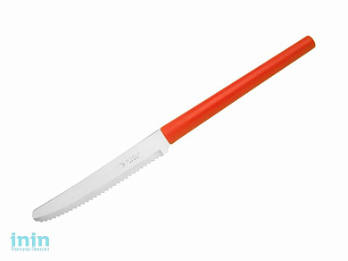 Нож столовый, серия MILLENIUN, коралловый оранжевый, DI SOLLE (Длина: 213 мм, длина лезвия: 101 мм, толщина: 0,8 мм. Прочная пластиковая ручка.)