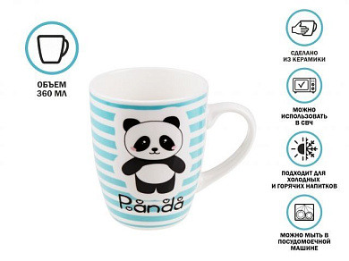 Кружка керамическая, 360 мл., PANDA-2, PERFECTO LINEA (30-063002)