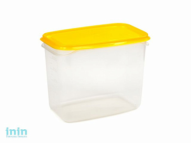 Контейнер Venecia, 1л, лимон, BEROSSI (Изделие из пластмассы. Литраж 1 л. Размер 160 х 101 х 123 мм)