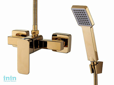 Смеситель для душа, голд LEB-5123-G G.lauf (Смеситель цинковый, Гарантия 5 лет)