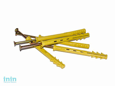 Дюбель-гвоздь 8х160 мм потай (50 шт в зип-локе) (WAVE)