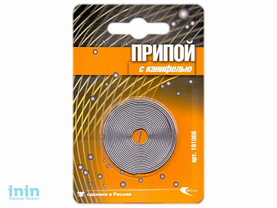 Припой ПОС 61 трубка, спираль ф1мм, с канифолью в блистере (Векта)