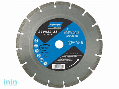 Алмазный круг 125х22.2 мм универс. сегмент. VULCAN UNI NORTON