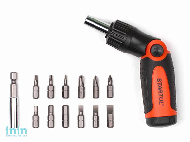 Отвертка реверсивная поворотн. с набором бит 14-в-1 STARTUL MASTER (ST4036-14)