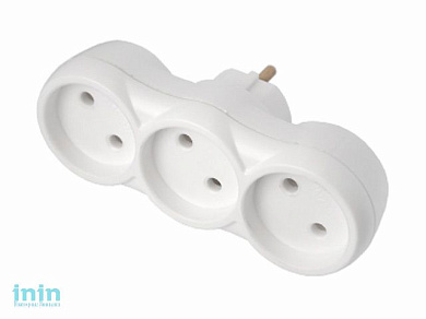 Разветвитель 3-местный (б/з, 16А, 250В) (трехместный Гарантийный срок:24 месяца) (BYLECTRICA)