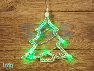 Фигура светодиодная "Елочка" на присоске с подвесом, цвет зеленый (NEON-NIGHT)