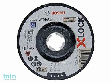 Круг отрезной 125х6.0x22.2 мм для металла X-LOCK Expert for Metal BOSCH (прямой, подходит для всех типов УШМ)
