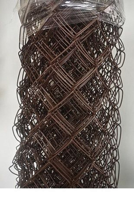 Сетка рабица в пвх 2.0*10 м Яч 55*55 ф2.4 мм Коричневая