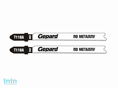 Пилка лобз. по металлу T118А (2 шт.) GEPARD (пропил прямой, тонкий, для листового металла)