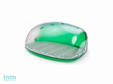 Хлебница Berossi (Беросси), зеленый полупрозрачный, BEROSSI (Изделие из пластмассы. Размер 300 х 363 х 170 мм)