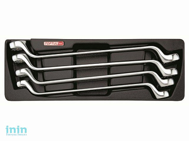 Набор-сет ключей накидн.75° 21-32мм 4шт. 136х364мм TOPTUL (GAAT0402)