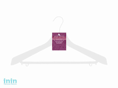 Вешалка костюмная №8Р, пластмассовая, белая, 450 х 55 х 255, ЛИТОПЛАСТ
