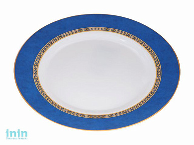 Тарелка обеденная стеклокерамическая, 275 мм, круглая, AMEERAH BLUE (Амира блю), DIVA LA OPALA (Sovrana Collection)