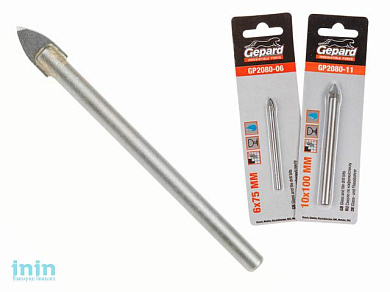 Сверло по кафелю/стеклу 8х80мм ц/х GEPARD (GP2080-08)