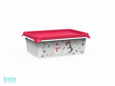 Емкость Christmas 1 л, роза, BEROSSI (Изд. из пластм. Размер 197 * 147 * 70 мм)