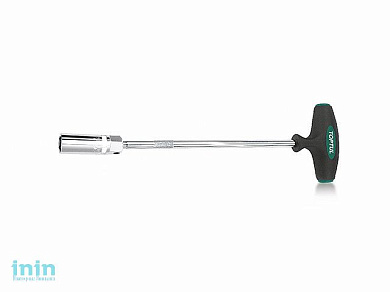 Ключ свечной T-обр. 350мм с магн. шарнирной головкой 21мм TOPTUL