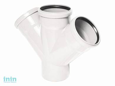 Крестовина для малошумной канализации, белый 110/110/110х45 РосТурПласт (Крестовина 110х110х110х45)