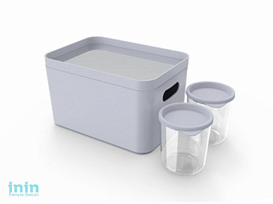 Набор органайзеров для косметики Eva, сиреневый туман, BEROSSI (Изделие из пластмассы. Размер 228 х 159 х 138 мм)