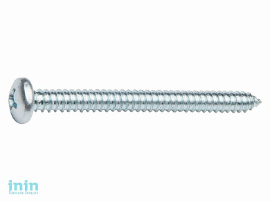 Шуруп 5.5х13 мм полусф. головка, белый цинк, острый, DIN 7981 (1000 шт в карт. уп.) (STARFIX)