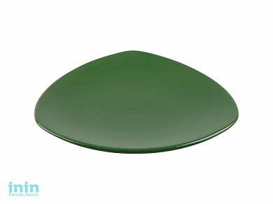 Тарелка десертная керамическая, 220 мм, треугольная, серия Трабзон, зеленая, PERFECTO LINEA (Супер цена!)