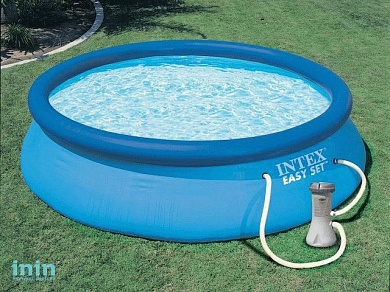Надувной бассейн Easy Set, 244х76 см + фильтр-насос 220 В, INTEX (от 6 лет)