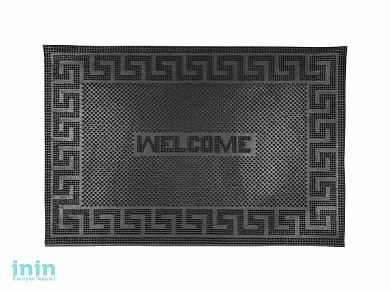 Коврик придверный 40 х 60 см черный, "Welcome", ТМ Blabar (размер 40 х 60 см)