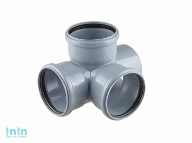 Крестовина двухплоскостная для внутренней канализации 110/110/110х87 РосТурПласт (Крестовина 2-х плоскостная 110х110х110х90)