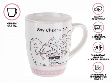Кружка керамическая, 360 мл., ANIMAL FRIENDS-1, PERFECTO LINEA (30-063441)