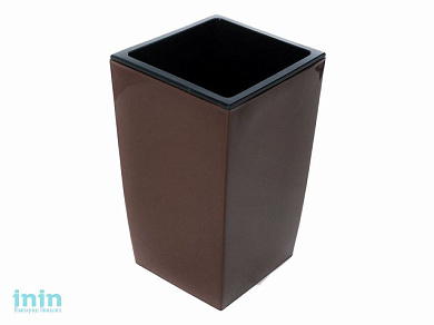 Кашпо для цветов со вставкой Жасмин, 1,5 л, шоколад, GARDENPLAST