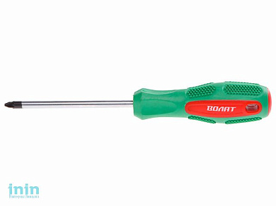 Отвертка "+" №2 100мм PZ ВОЛАТ (двухкомп. рукоятка Anti-Slip)
