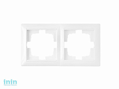 Рамка 2-местная белая, Стиль, Bylectrica (Рамка двухместная белая, Стиль Гарантийный срок:24 месяца)