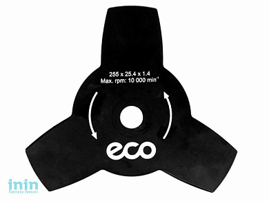 Нож для мотокосы 3 зуб. 255х1.4х25.4 мм ECO (остр.)