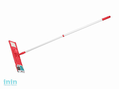 Швабра для пола с насадкой из микрофибры, бордовая, PERFECTO LINEA (Телескопическая рукоятка 67-120 см)