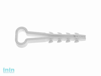 Дюбель-хомут для прямоугольного кабеля 10х5 мм белый (100 шт в пласт. конт.) STARFIX