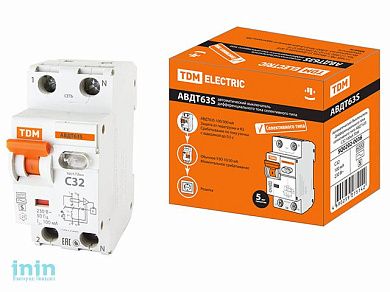 Дифф. авт. выкл. селективного типа 63S C32 100мА TDM