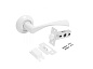 Комплект ручка и защелка АЛЛЮР АРТ "ОСКАР" W+L45-8 W (13110/S45) матовый белый (20) (компл)