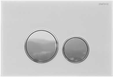 BURKE клавиша смыва тип 06 белое стекло/хром глянец