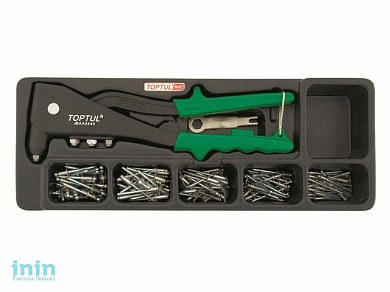 Набор-сет заклепочник + заклепки 3,2-4,8мм 136х364мм TOPTUL (GAAT0101)